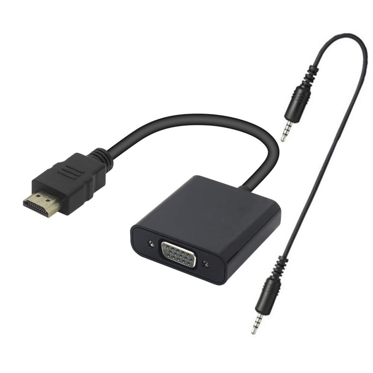 Cable Adaptador Conversor HDMI (m) a VGA (h) con cable para audio spica 3.5mm - Imagen 2