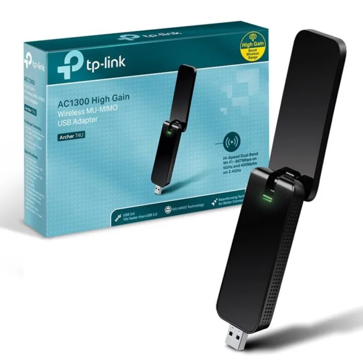 ArcherT4Ua.jpg Adaptador de Red Inalámbrico USB TP-LINK Archer T4U AC1300 Dual Band - Imagen 1