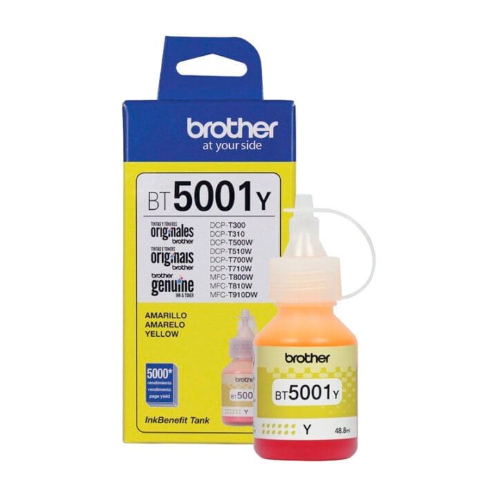 Botella Tinta BROTHER BT-5001Y Yellow 1 Botella Tinta BROTHER BT-5001Y Yellow