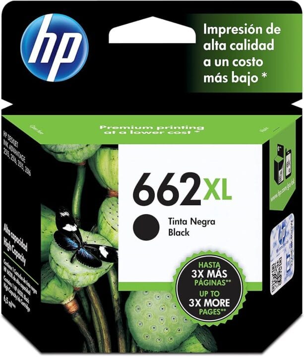 Cartucho Tinta HP 662XL Black Alta capacidad 6.5ml