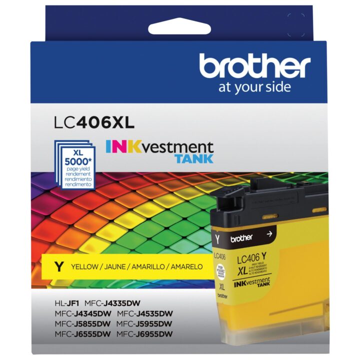 Cartucho Tinta BROTHER LC-406XL Y Yellow Alta Capacidad