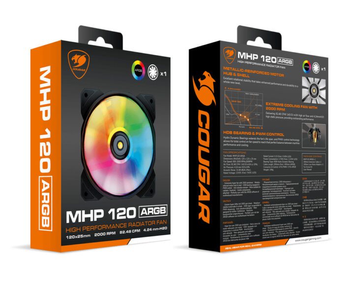 MHP120a.jpg Ventilador Gabinete PC COUGAR MHP 120 ARGB 12×12 - Imagen 1