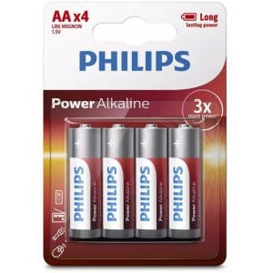 Pila Alcalina AA PHILIPS LR6P4B/97 1,5V Blister por 4 u.