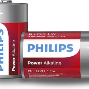 Pila Alcalina D PHILIPS 1.5V Litio LR20P2B/97 Blister 2 u.