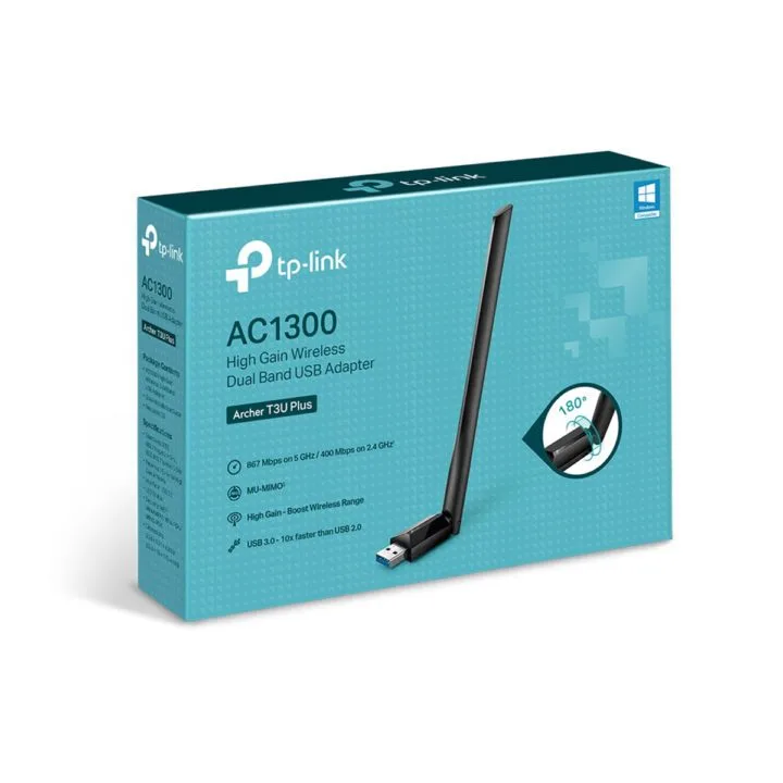 Adaptador de Red Inalámbrico USB TP-LINK Archer T3U Plus AC1300 - Imagen 2