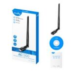 Adaptador Inalámbrico WiFi USB CUDY WU1400 AC1300 Dual Band c/antena - Imagen 3