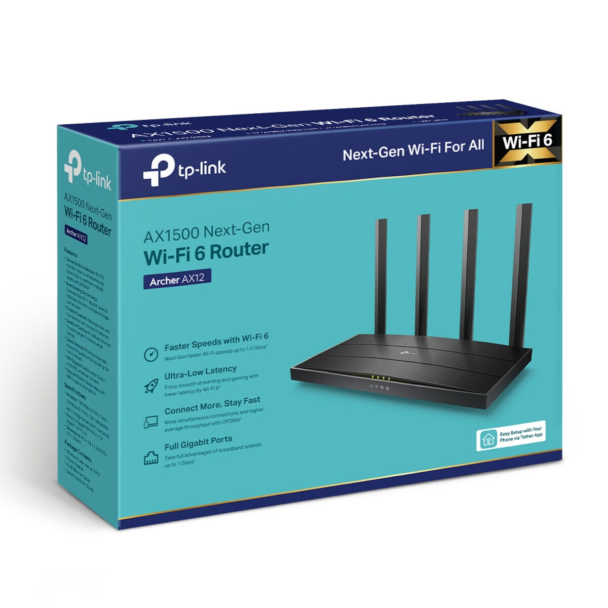 Router TP-LINK Archer AX12 v.1 AX1500 WIFI 6 DUAL BAND - Imagen 2