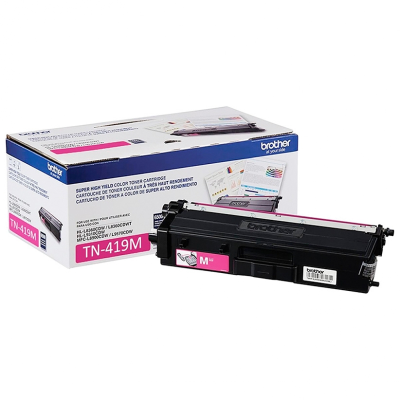 TN419Ma Toner BROTHER TN-419M Magenta Alta Capacidad HL-8360CDW/MFC-L8610CDW/MFC-L8900CDW/MFC-L9570CDW - Imagen 1