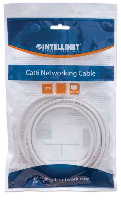 Cable de Red Patch Cord Cat. 6 4.27m INTELLINET Cobre Gris