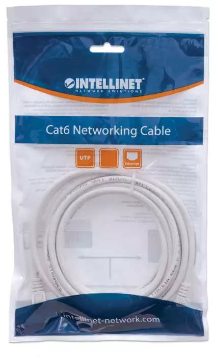 Cable de Red Patch Cord Cat. 6 4.27m INTELLINET Cobre Gris
