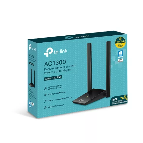 Adaptador USB Inalámbrico WiFi Dual Band TP-LINK Archer T4U Plus 2 antenas - Imagen 3