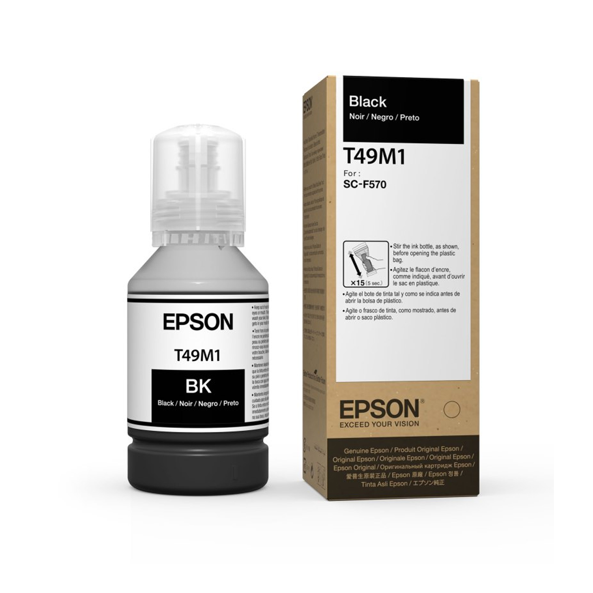 T49M1a Botella Tinta Sublimación EPSON T49M1 Black - Imagen 1