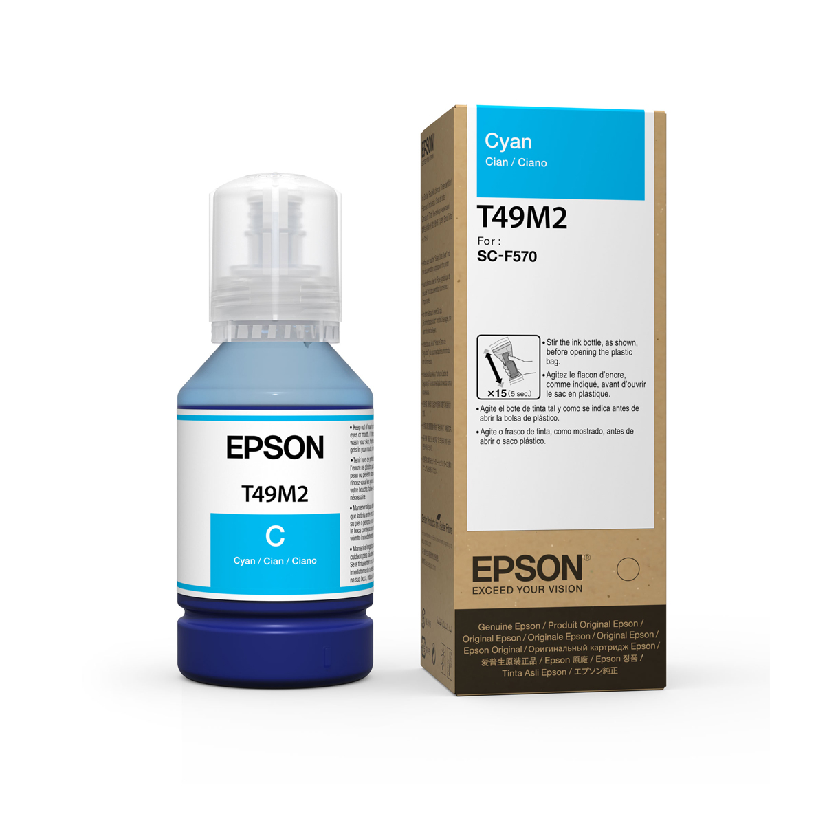 Botella Tinta Sublimación EPSON T49M2 Cyan