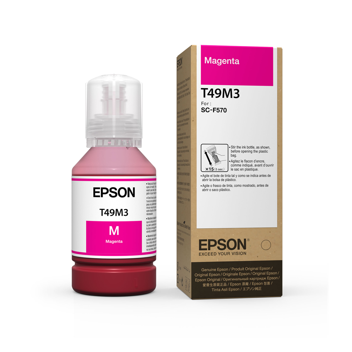 T49M3a Botella Tinta Sublimación EPSON T49M3 Magenta - Imagen 1