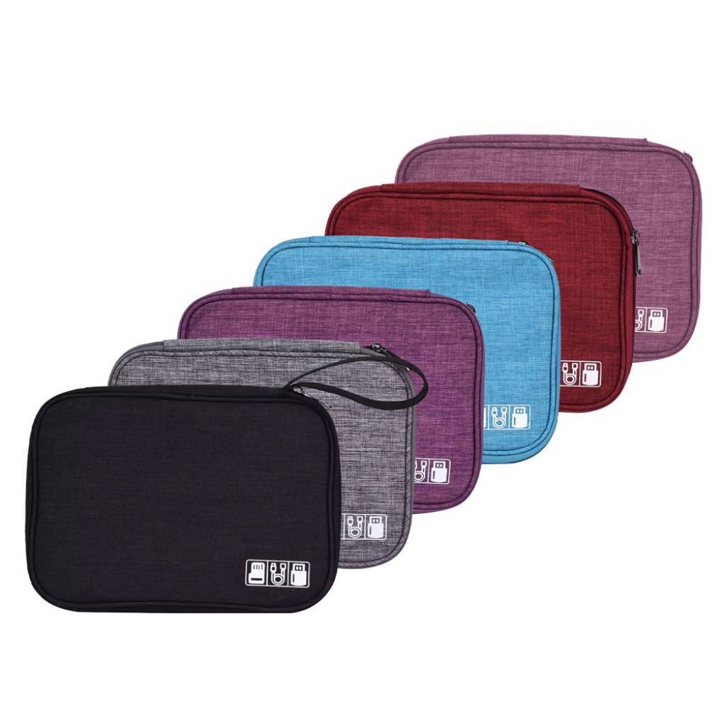 Estuche Organizador de cables y pequeños componentes Rojo