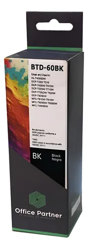 OfficePartnerBTD60BKa Botella Tinta Compatible Brother OFFICE PARTNER BTD-60BK Black - Imagen 1