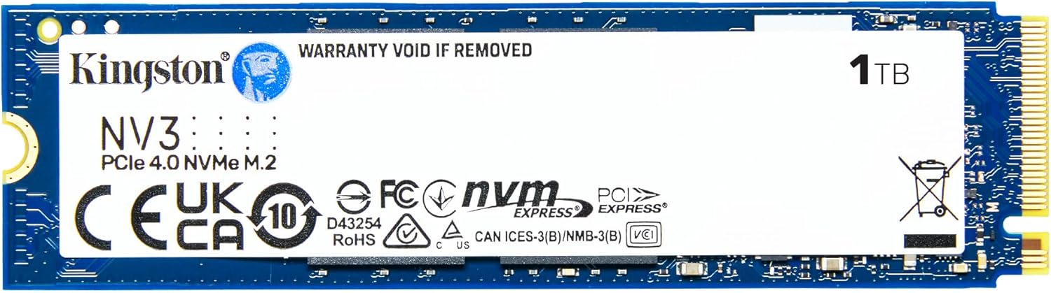 Dispositivo de Estado Sólido Interno SSD M.2 2280 KINGSTON NV3 1TB PCIe NVMe 3 Dispositivo de Estado Sólido Interno SSD M.2 2280 KINGSTON NV3 1TB PCIe NVMe - Imagen 3