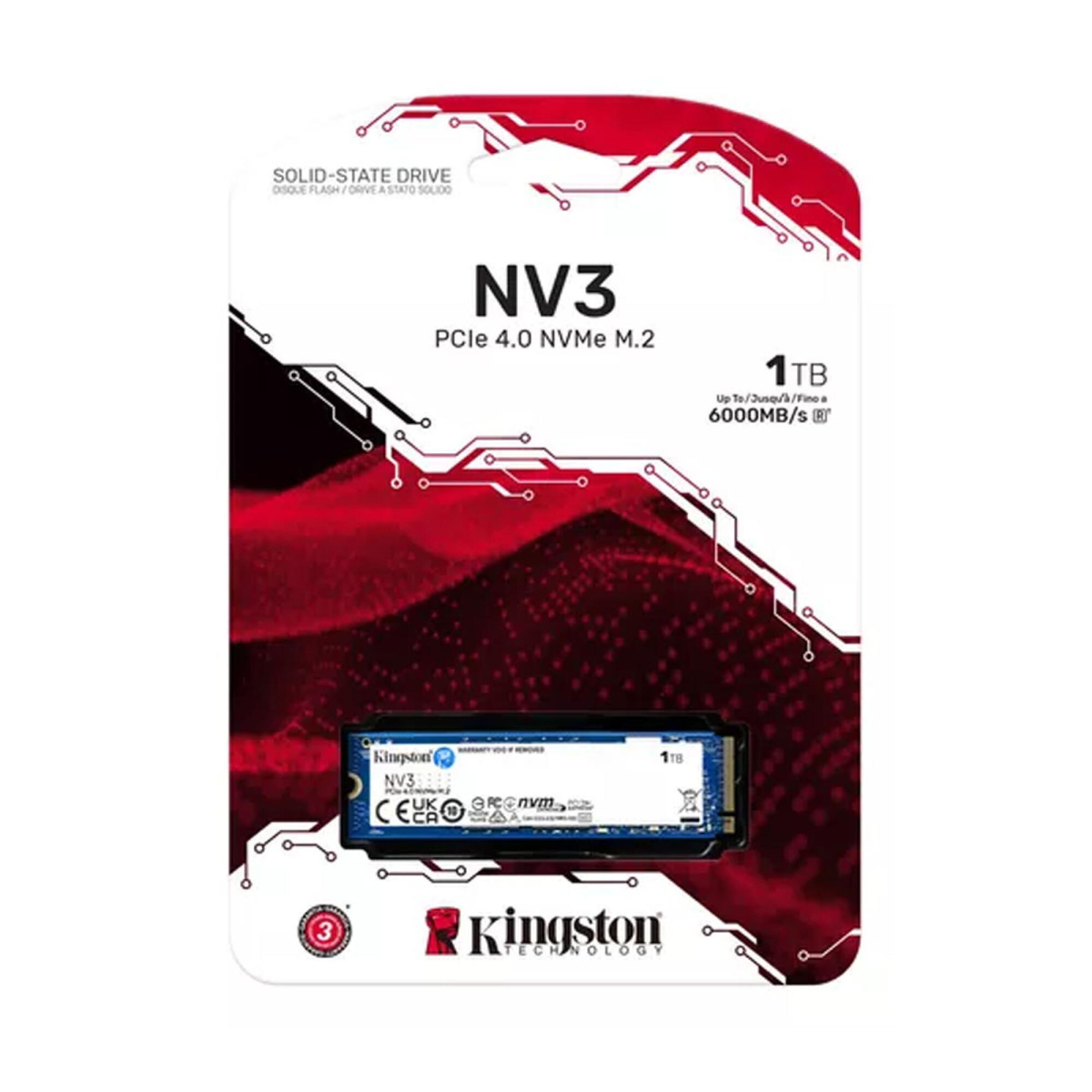 Dispositivo de Estado Sólido Interno SSD M.2 2280 KINGSTON NV3 1TB PCIe NVMe 1 Dispositivo de Estado Sólido Interno SSD M.2 2280 KINGSTON NV3 1TB PCIe NVMe