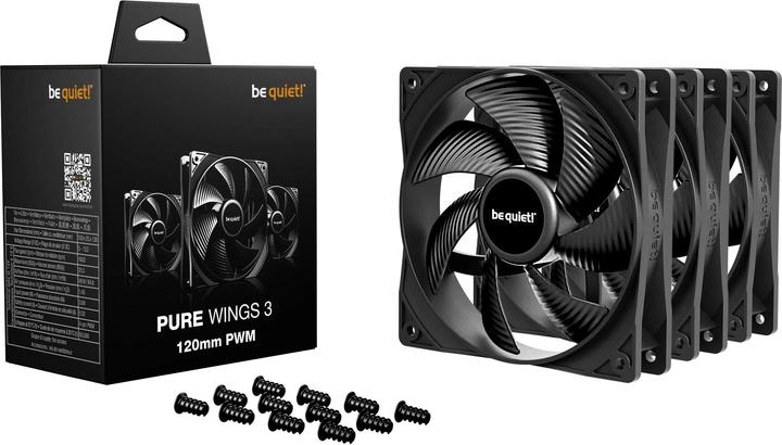 BeQuietPureWings3PackB Ventilador Gabinete PC BE QUIET Pure Wings 3 14x14x2.5 cm Pack x3 - Imagen 1