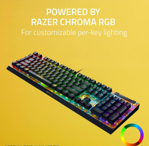 Teclado USB RAZER Blackwidos V4 X Pokemon Edition Green Switches Inglés 3 Teclado USB RAZER Blackwidos V4 X Pokemon Edition Green Switches Inglés - Imagen 3