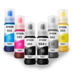 Kit de 6 Tintas EPSON T554 y T555 p/L8160/L8180 - Imagen 2